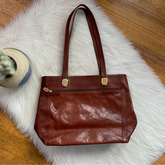 Marino Orlandi vintage 90’s large Italian leather shoulder tote travel bag - Picture 7 of 13